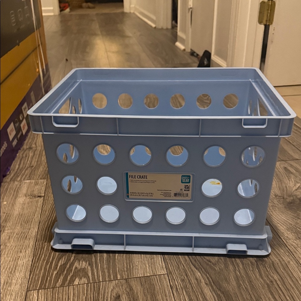 Blue File Crate